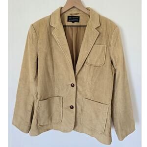 Vintage Y2k Corduroy Blazer Jacket Beige Tan Neutral Size: (18)XL